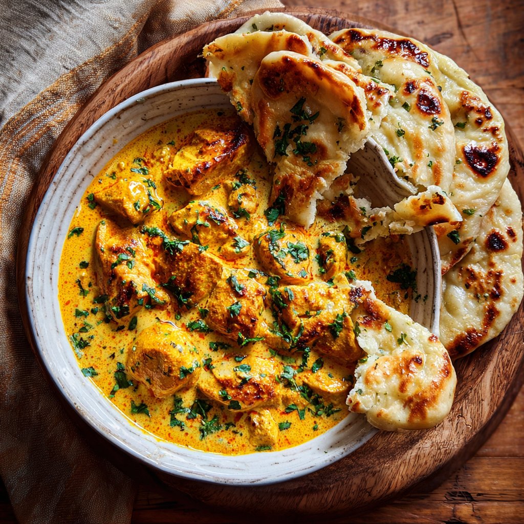 Quick and Easy Butter Chicken with Naan