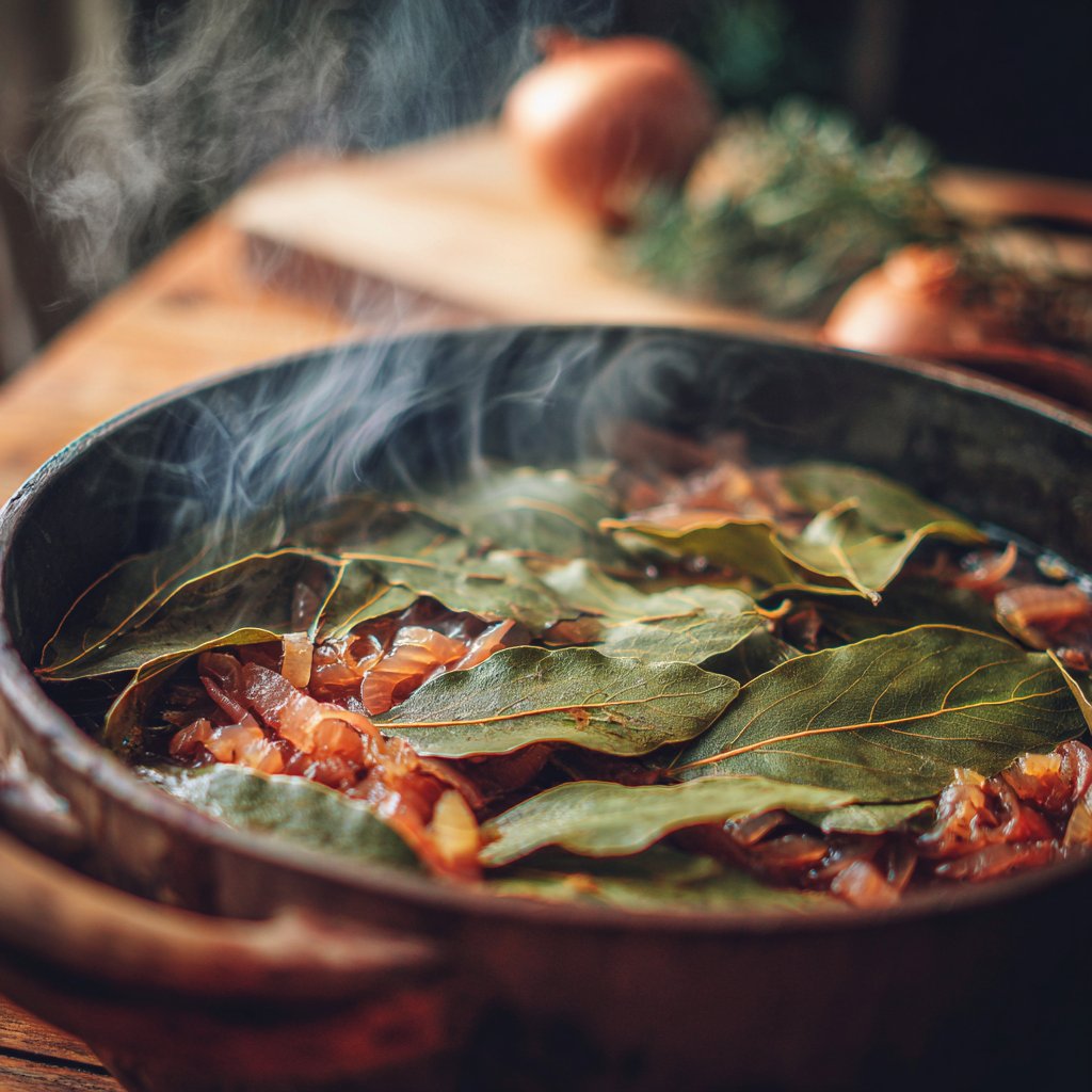 Onion Boil with Bay Leaf